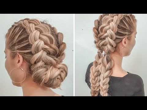 TRESSE COLLÉE - Coiffure simple pour tous les jours à faire soi même - Chignon avec tresse facile