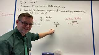 7.5 Honors - Compare Proportional Relationships