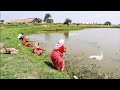 Fishing  village girls  man  have special experience in fishing  fish catching trap