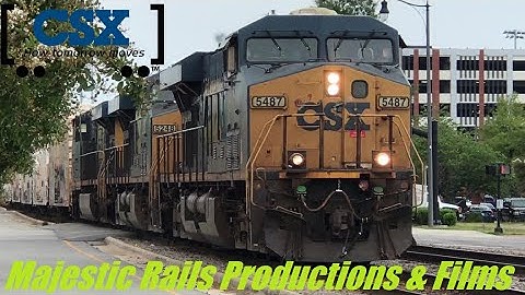 [CSXT]5487 ES40DC 5248 ES40DC 5305 ES40DC Leads A SB Through Fay NC W/A String Of Tropicana Cars