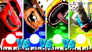 Disney Pixar Car Exe Vs Disney Pixar Car Mater Exe Vs Car Eater Vs Spider Thomas the Train | #tiles