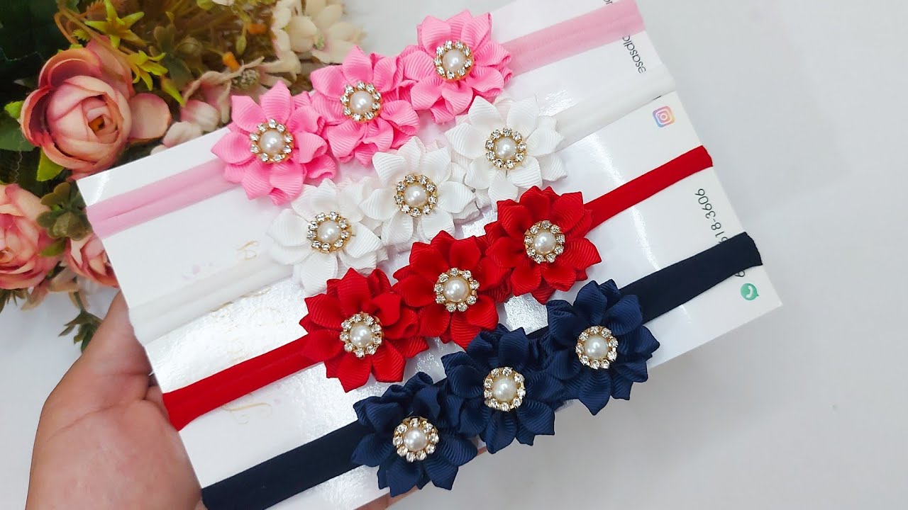 Flor de Fita Dupla/Na fita n2 - Fácil de fazer 🎀