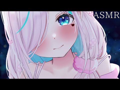 【ASMR】じわっと溶かすようにお耳のオイルマッサージ⯎耳元吐息と耳ふー。睡眠導入/作業用。Oil Ear Massage.【#イル_フローラ/Vtuber】