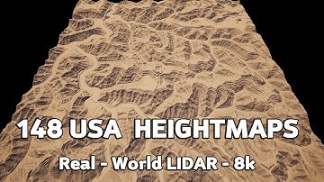 8k USA Real - World Heightmaps for Unreal Engine