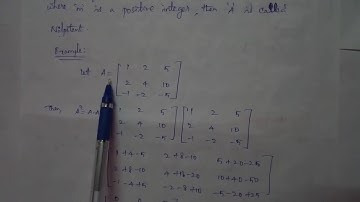 Engineering Maths - Matrices Addition, difference, Idempotent,Nilpotent