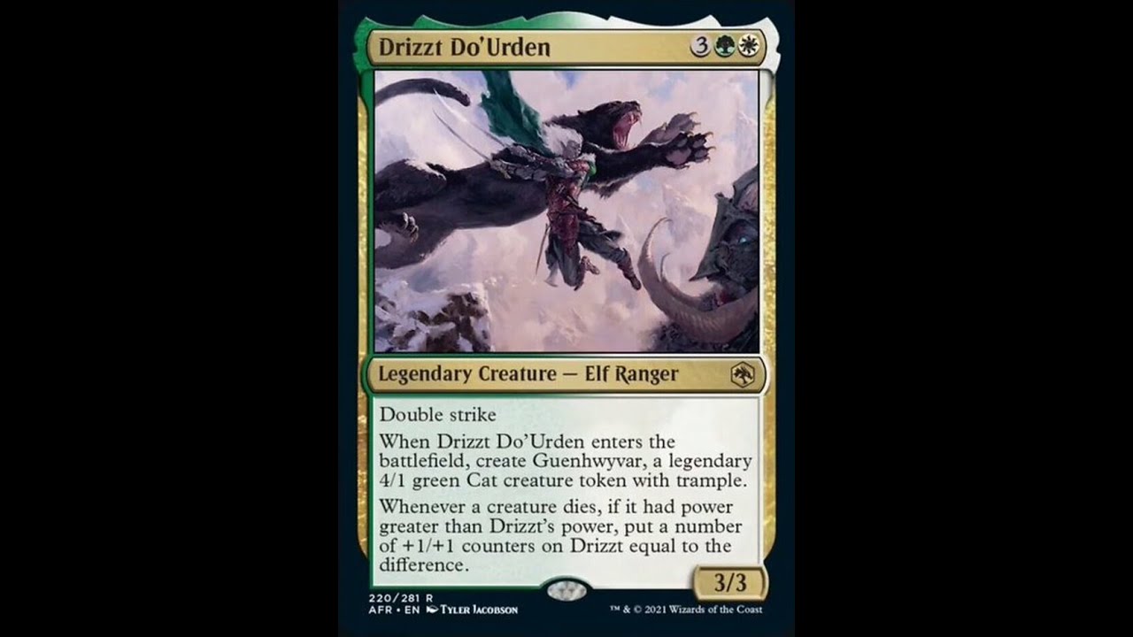 drizzt do'urden mtg card YUANYUANHANG -DRIZZT Board Game TCG Playmat 23.6x13.8 inches Compatible for TCG CCG Playmat Free Bag : Toys & Games Double strike When Drizzt DoUrden enters the battlefield Drizzt Do'Urden Magic Card 2