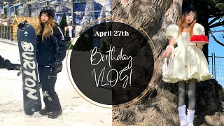 Birthday VLOG | Snowboarding | Cake cutting | Picnic | View point |