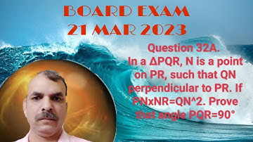 In a ∆PQR, N is a point on PR, such that QN perpendicular to PR. If PNxNR=QN^2, Prove angle PQR=90°