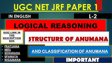 L-2 II (ENG)STRUCTURE AND KIND OF ANUMANA II LOGICAL REASONING I BY FIRDAUS JABIN II 2 QUIZ LINK 👇