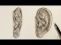 How to DRAW a realistic EAR - Front and Side View (Explained) | Drawing Human Anatomy