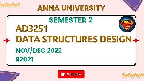 AD3251 Data Structures Design Nov/Dec 2022