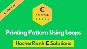 HackerRank Printing Pattern Using Loops problem solution in C | C solutions | Programmingoneonone