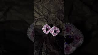 Серьги. Из Кристаллов Swarovski, Чешского Бисера И Рубки.