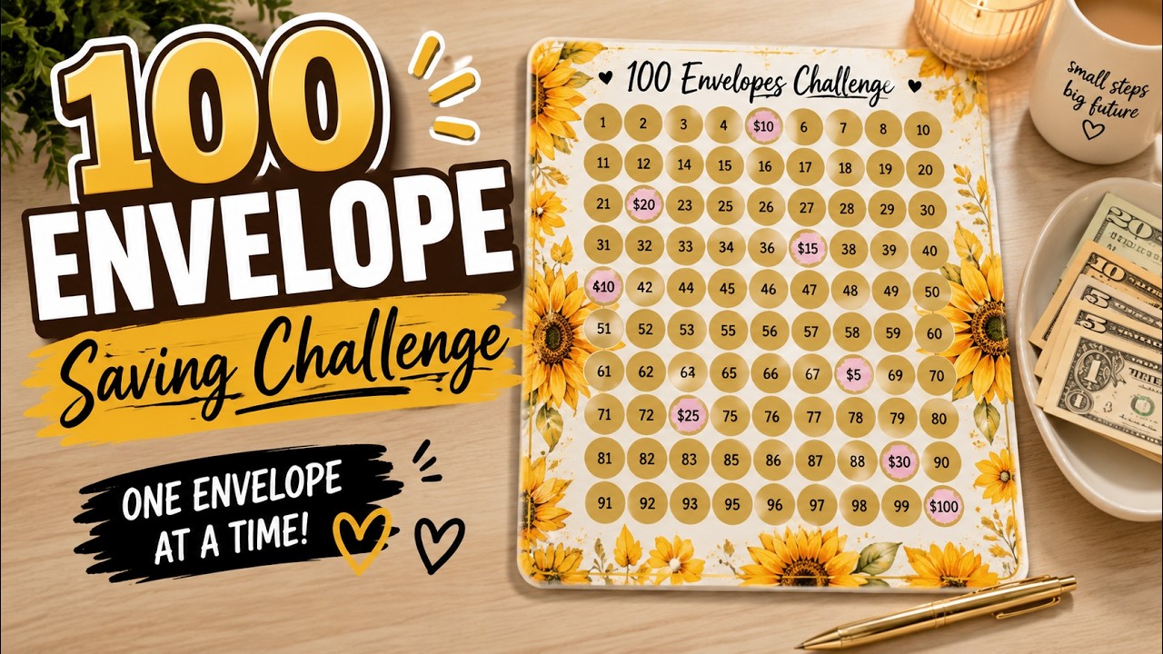 Cash Stuffing my 100 Envelope Saving Challenge | Saving Money in 2025 ...