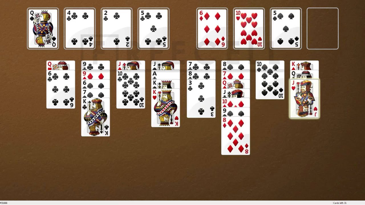Solution to freecell game 