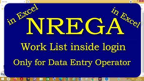 NREGA work list from drop down list