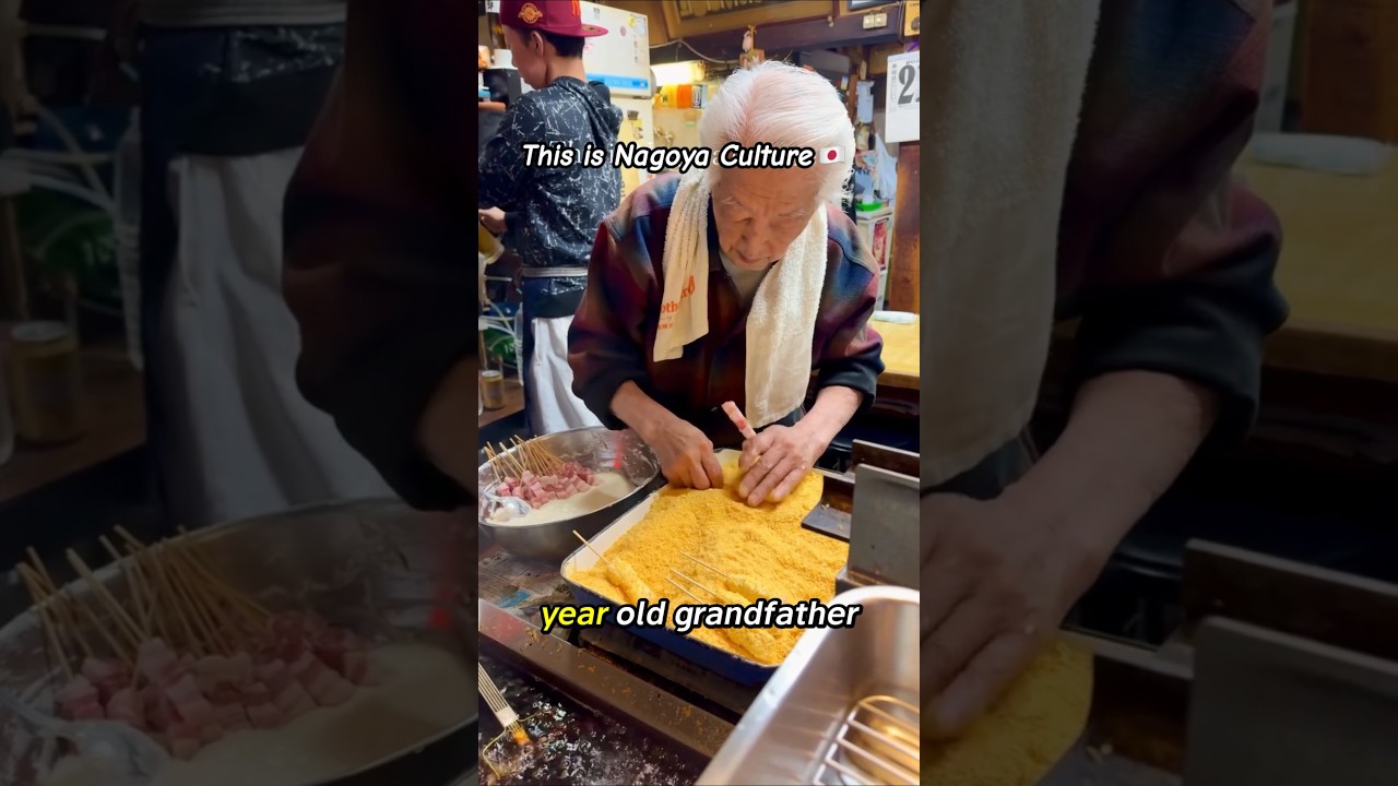 94-летний дедушка жарит кусикацу! 👴🔥 с 1959 года 
