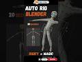 Quick Auto-Rig Using Rigify #blender #shorts #youtybeshorts #blender3d #3danimation
