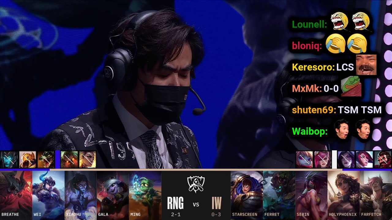 RNG vs IW | 2022 Worlds Play-In Day 3 | Twitch VOD with Chat