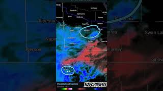 Quick burst of snow incoming for Brandon, thundersnow in Minot.