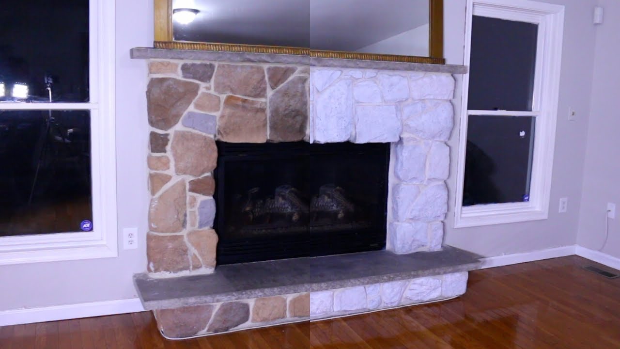 White washing my fireplace! Life With Queenii YouTube