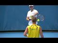 Lleyton Hewitt practice session