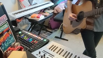 First Korg Minilogue loop (feat. Roland TR8S and guitar)