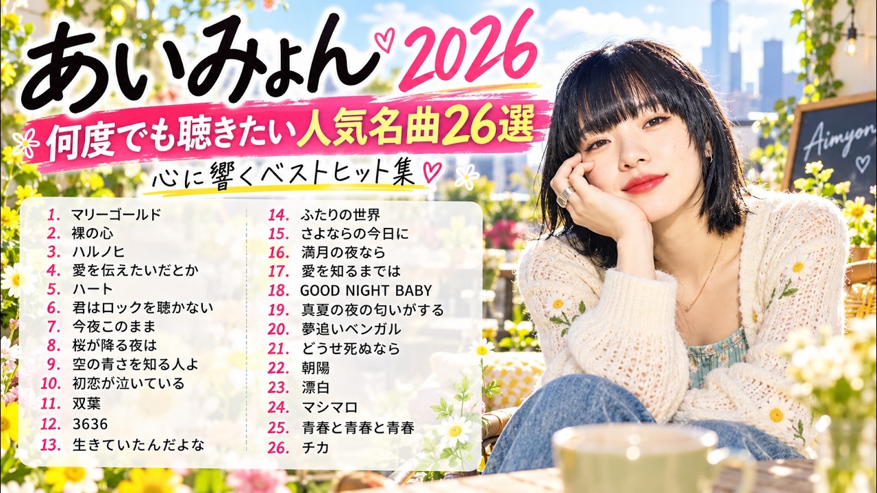 あいみょん 名曲ベスト 2026 🌙 マリーゴールド・裸の心・ハルノヒ