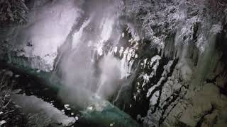 Japan Hokkaido Biei Shirahige Waterfall Winter Night View (4K) Japan Hokkaido Biei Shirahige Waterfall Winter Night View (4K)
