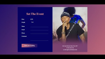 How to create Event Booking Form using HTML , CSS and JS