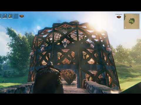 Three tier portal hub - Valheim - Timelapse build