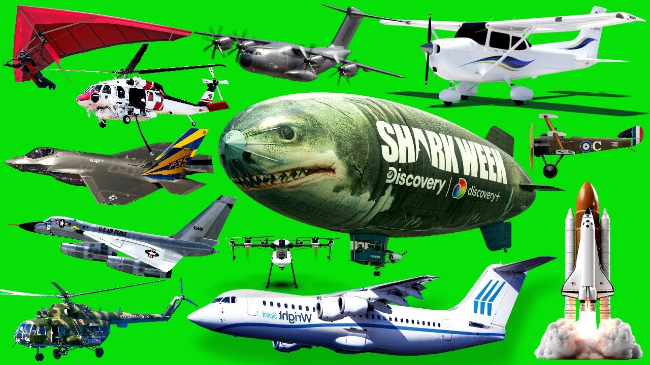 Типы воздушных транспортных средств | Воздушный транспорт | Вертолёт | Самолёт | Дирижабль | Раке...