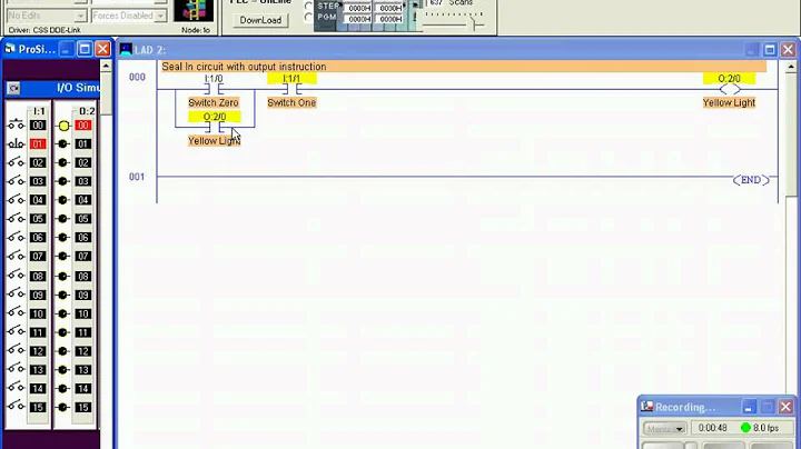 PLC Seal in with output instruction
