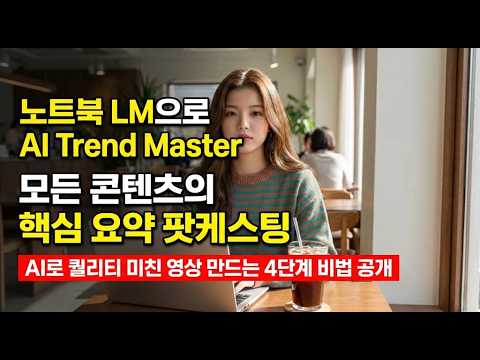 노트북 LM 으로 AI Trend Master 모든 콘텐츠의 핵심 요약 팟케스팅_ AI로 퀄리티 미친 영상 만드는 4단계 비법 공개