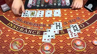 🔥🐉HIGH LIMIT $10,000 BUY IN LUCKY DRAGON BLACKJACK: HIGH STAKES & BIG DOUBLE DOWNS🐉🔥