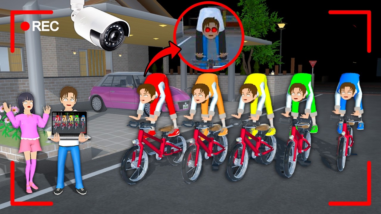 CCTV Merekam Yuta Mio Dikejar YUTA PALSU WARNA-WARNI di Depan Rumah 😱 | Sakura School Simulator