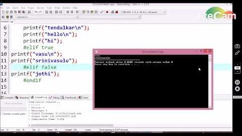 #13 #if ,#elif,#endif condition statement in c