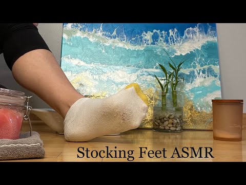 ASMR - Taking Off White Socks for Exfoliating Foot Scrub and Massage