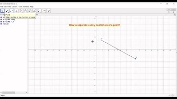 Commands and tools 8: Do you know how to separate x and y coordinates of a point easily in GeoGebra?