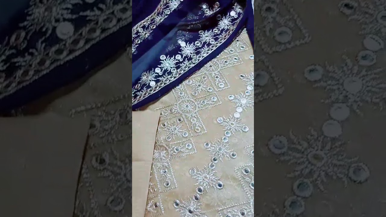 Mina hasan  Mehsori  embroidery suit double boarder embroidery duppata Now available