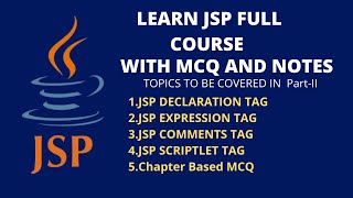 JSP TAGS | JSP  DECLARATION |JSP EXPRESSION |JSP SCRIPLET  | CHAPTER BASED MCQ | JSP IN EJ TYIT SEMV