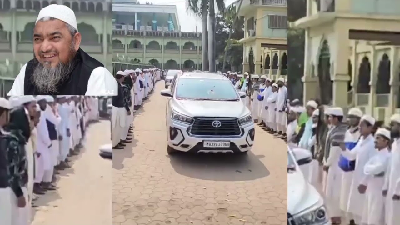 حضرت خادم القرآن رئيس الجامعہ دامت برکاتہم العالیہ کا جامعہ اکل کواں میں شاندار استقبال