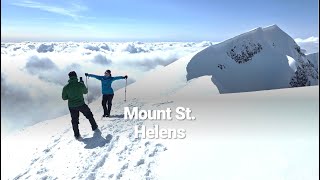 Mount St. Helens Winter Climbing | Worm Flows Route | March 29 2025
