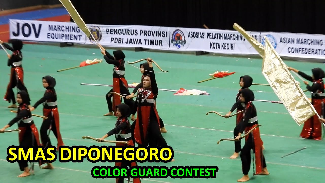 SMAS DIPONEGORO - COLOR GUARD CONTEST (H3 KEDIRI MARCHING COMPETITION 8,MINGGU 3-3-2024)