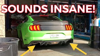 WE DID EXHAUST DUMPS ON my 2018 MUSTANG & ITS STUPID LOUD!
