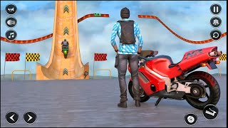 MEGA RAMP CRAZY TRACKS MOTORCYCLE GAME ANDROID GAMEPLAY #bikes screenshot 5