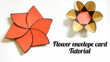 How to make flower envelope card | DIY flower envelope card for scrapbook or explosion box