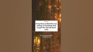 Brand in Hongkong: ambtenaren bevestigen dat netten op gebouwen die vlam vatten niet aan de voors...