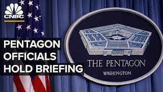Department of Defense officials hold a briefing at Pentagon – 11/7/2019
