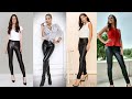 Incredible & glossy faux leather legging designs ideas 2022//skin tight leather pants#leather